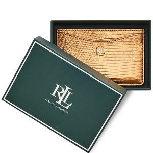 Ralph Lauren Lizard Embossed Leather Card Case
